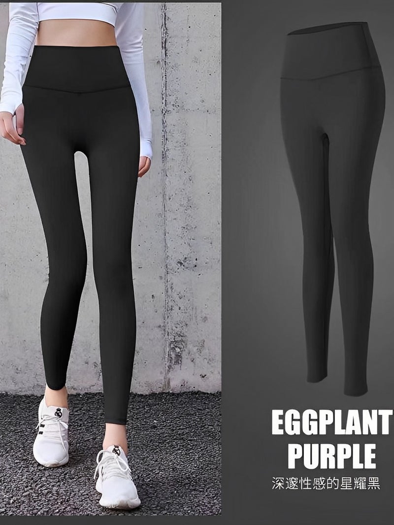 Lulu Same No Embarrassment Line Yoga Pants Cropped Pants Naked Tight Hip Exercise Fitness Yoga Leggings - Image 2
